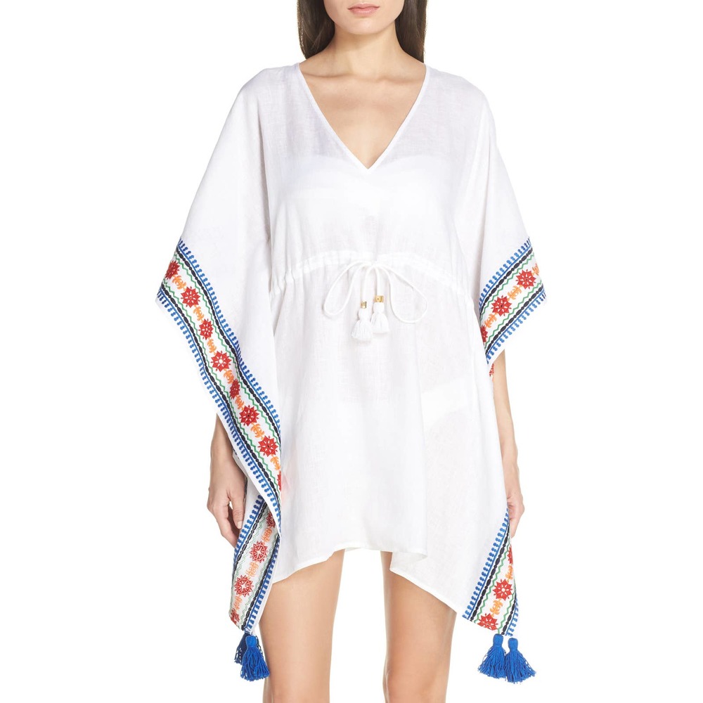 Tory Burch Embroidered Beach Caftan NWT XS/S